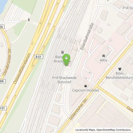 Standortübersicht der Tankstelle Stadtwerke Bielefeld GmbH in 33647 Bielefeld