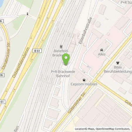 Standortübersicht der Tankstelle Stadtwerke Bielefeld GmbH in 33647 Bielefeld