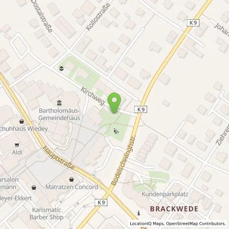 Standortübersicht der Tankstelle Stadtwerke Bielefeld GmbH in 33647 Bielefeld