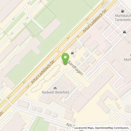 Standortübersicht der Tankstelle Stadtwerke Bielefeld GmbH in 33617 Bielefeld