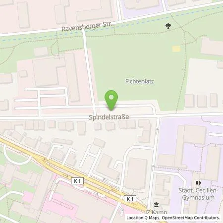 Standortübersicht der Tankstelle Stadtwerke Bielefeld GmbH in 33604 Bielefeld