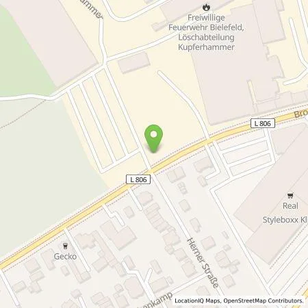 Standortübersicht der Tankstelle Stadtwerke Bielefeld GmbH in 33649 Bielefeld