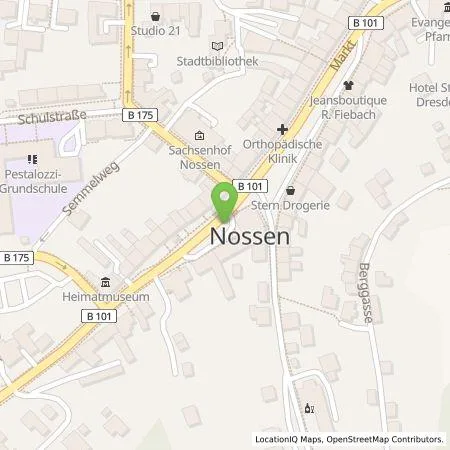 Standortübersicht der Tankstelle SachsenEnergie AG in 01683 Nossen