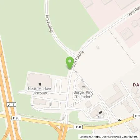 Standortübersicht der Tankstelle SachsenEnergie AG in 01561 Thiendorf