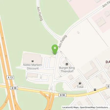 Standortübersicht der Tankstelle SachsenEnergie AG in 01561 Thiendorf