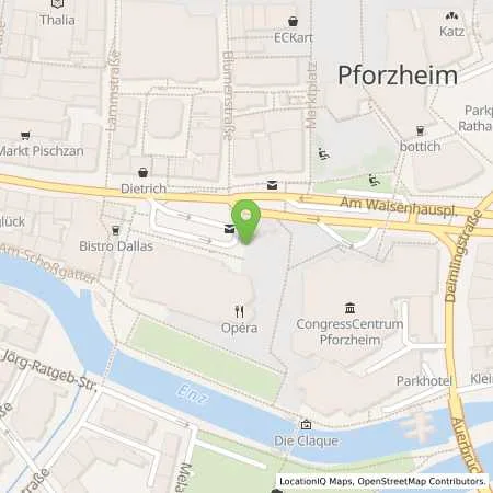 Standortübersicht der Tankstelle SWP Stadtwerke Pforzheim GmbH&Co.KG in 75172 Pforzheim