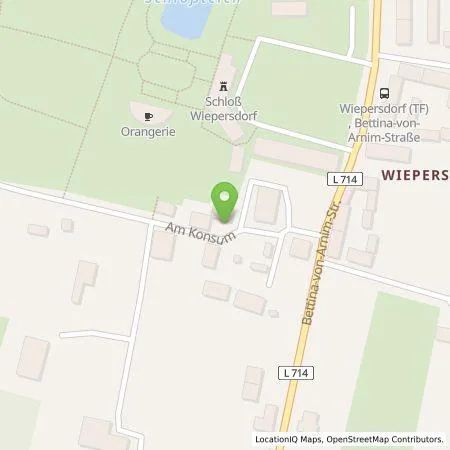 Standortübersicht der Tankstelle Energie und Wasser Potsdam GmbH in 14913 Niederer Fläming