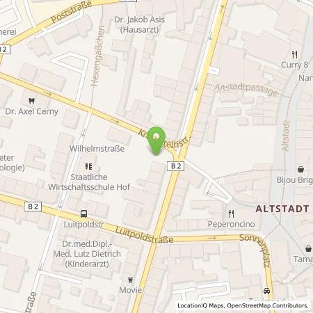 Standortübersicht der Tankstelle N-ERGIE Aktiengesellschaft in 95028 Hof