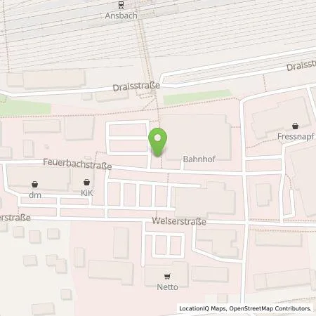 Standortübersicht der Tankstelle Ansbacher Bäder und Verkehrs GmbH in 91522 Ansbach