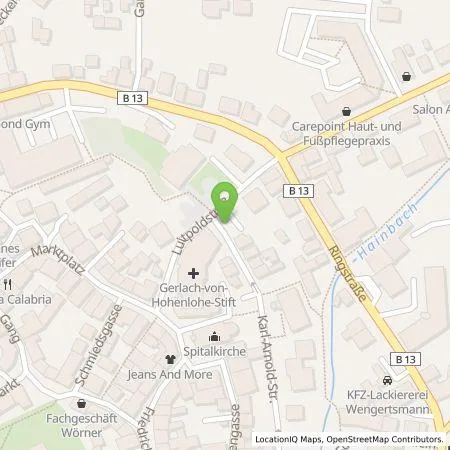 Standortübersicht der Tankstelle Stadtwerke Uffenheim in 97215 Uffenheim