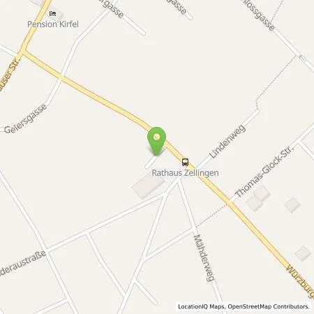 Standortübersicht der Tankstelle NEG Neue Energien Mainfranken GmbH in 97225 Zellingen