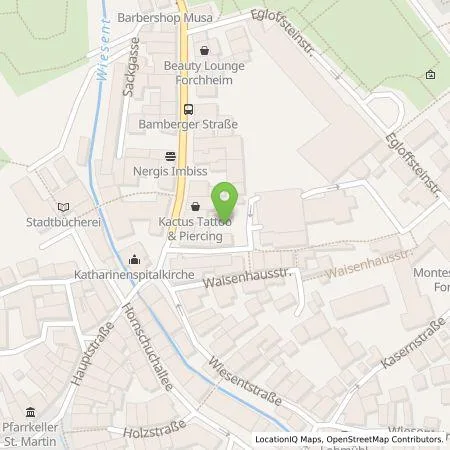 Standortübersicht der Tankstelle Stadtwerke Forchheim GmbH in 91301 Forchheim