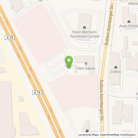 Standortübersicht der Tankstelle Stadtwerke Forchheim GmbH in 91301 Forchheim