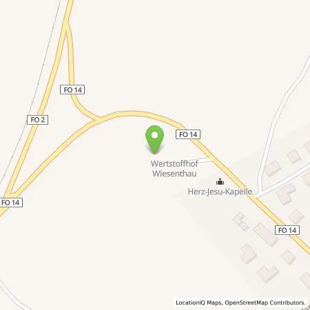 Standortübersicht der Tankstelle Stadtwerke Forchheim GmbH in 91369 Wiesenthau