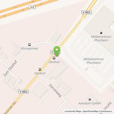 Standortübersicht der Tankstelle SWP Stadtwerke Pforzheim GmbH&Co.KG in 75177 Pforzheim