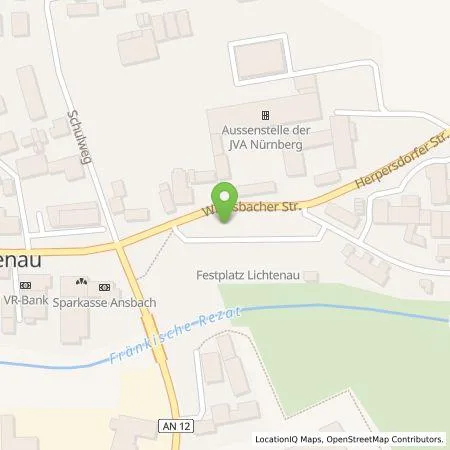 Standortübersicht der Tankstelle Gemeindewerke Markt Lichtenau in 91586 Lichtenau