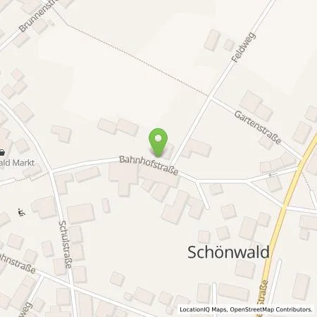 Standortübersicht der Tankstelle ZukunftsEnergie Nordostbayern in 95173 Schönwald