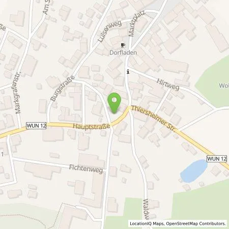 Standortübersicht der Tankstelle ZukunftsEnergie Nordostbayern in 95199 Thierstein