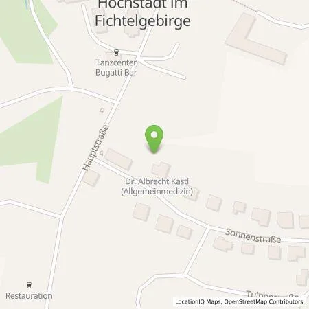 Standortübersicht der Tankstelle ZukunftsEnergie Nordostbayern in 95186 Höchstädt