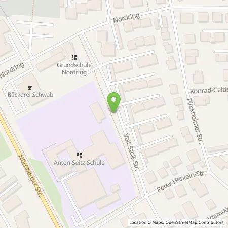 Standortübersicht der Tankstelle Energie Service GmbH der Stadtwerke Roth in 91154 Roth