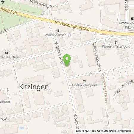 Standortübersicht der Tankstelle NEG Neue Energien Mainfranken GmbH in 97318 Kitzingen