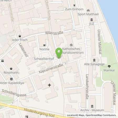 Standortübersicht der Tankstelle NEG Neue Energien Mainfranken GmbH in 97318 Kitzingen