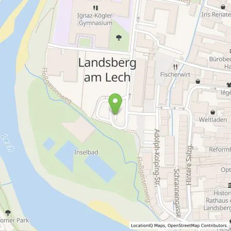 Standortübersicht der Tankstelle Energieversorgung Landsberg GmbH & Co. KG in 86899 Landsberg