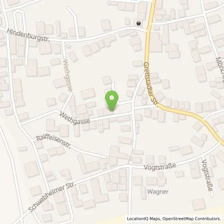 Standortübersicht der Tankstelle Elektrizitätsversorgungsunternehmen der Gemeinde Gochsheim in 97469 Gochsheim