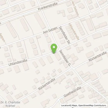 Standortübersicht der Tankstelle Elektrizitätsversorgungsunternehmen der Gemeinde Gochsheim in 97469 Gochsheim