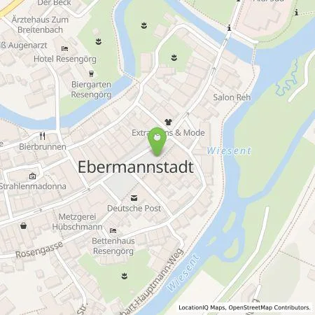 Standortübersicht der Tankstelle Stadtwerke Ebermannstadt Versorgungsbetriebe GmbH in 91320 Ebermannstadt