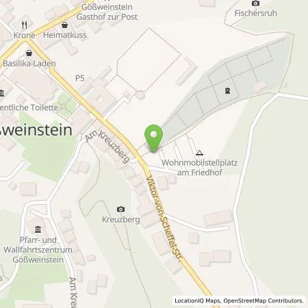 Standortübersicht der Tankstelle Stadtwerke Ebermannstadt Versorgungsbetriebe GmbH in 91327 Gößweinstein