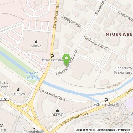 Standortübersicht der Tankstelle Stadtwerke Bayreuth Holding GmbH in 95444 Bayreuth