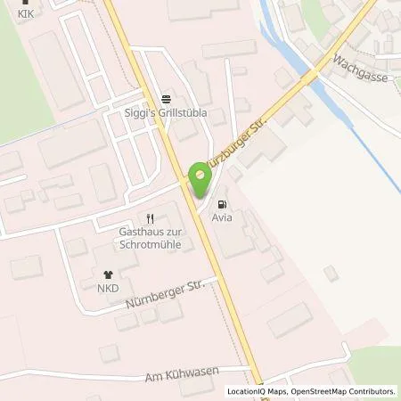 Standortübersicht der Tankstelle Stadtwerke Scheinfeld (Eigenbetrieb) in 91443 Scheinfeld