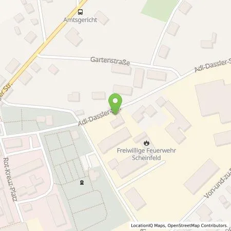 Standortübersicht der Tankstelle Stadtwerke Scheinfeld (Eigenbetrieb) in 91443 Scheinfeld