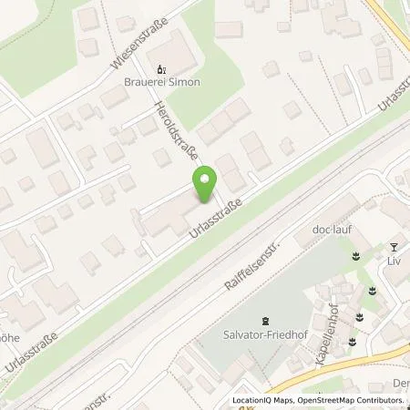 Standortübersicht der Tankstelle Städtische Werke Lauf a. d. Pegnitz GmbH in 91207 Lauf an der Pegnitz