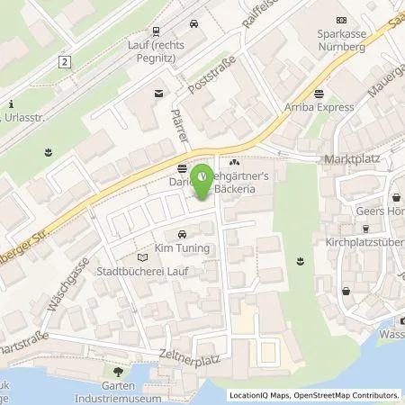 Standortübersicht der Tankstelle Städtische Werke Lauf a. d. Pegnitz GmbH in 91207 Lauf an der Pegnitz