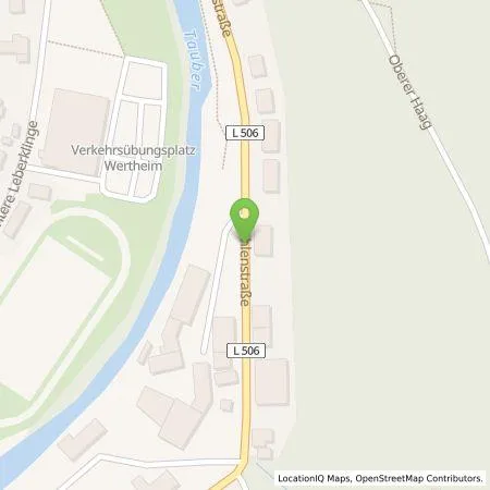 Standortübersicht der Tankstelle Stadtwerke Wertheim Erneuerbare Energien GmbH in 97877 Wertheim