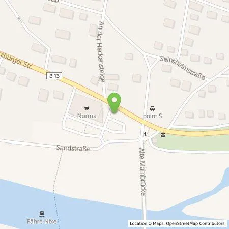 Standortübersicht der Tankstelle Überlandwerk Schäftersheim GmbH & Co. KG in 97199 Ochsenfurt