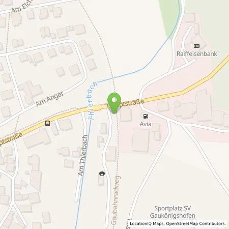 Standortübersicht der Tankstelle Überlandwerk Schäftersheim GmbH & Co. KG in 97253 Gaukönigshofen