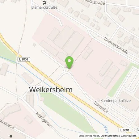 Standortübersicht der Tankstelle Überlandwerk Schäftersheim GmbH & Co. KG in 97990 Weikersheim