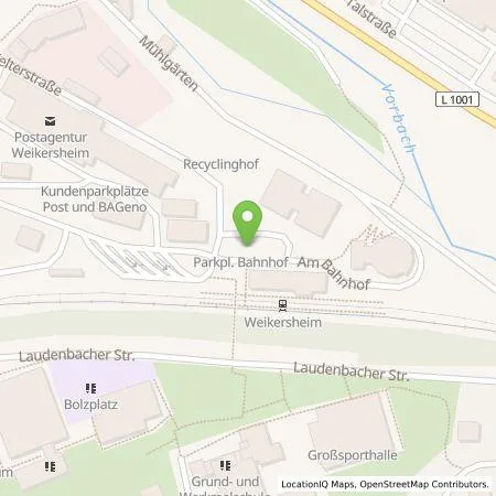 Standortübersicht der Tankstelle Überlandwerk Schäftersheim GmbH & Co. KG in 97990 Weikersheim