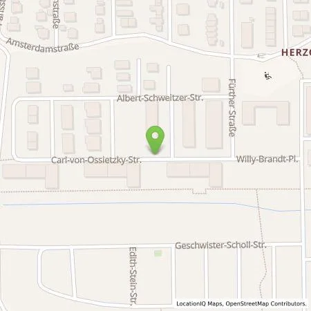 Standortübersicht der Tankstelle Herzo Energie GmbH in 91074 Herzogenaurach