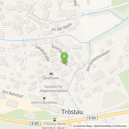 Standortübersicht der Tankstelle ZukunftsEnergie Nordostbayern in 95709 Tröstau