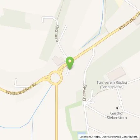 Standortübersicht der Tankstelle ZukunftsEnergie Nordostbayern in 95195 Röslau