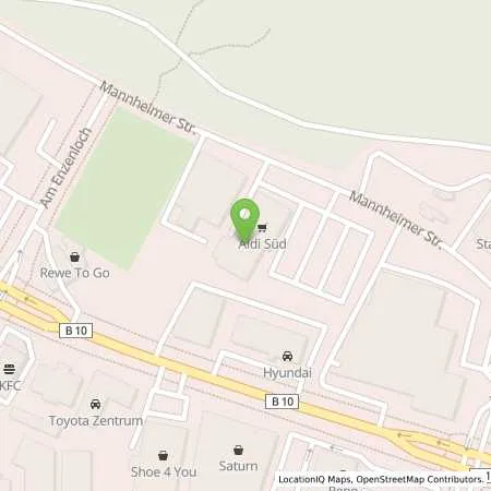 Standortübersicht der Tankstelle ALDI SÜD in 75179 Pforzheim