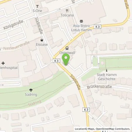 Standortübersicht der Tankstelle Stadtwerke Hamm GmbH in 59065 Hamm