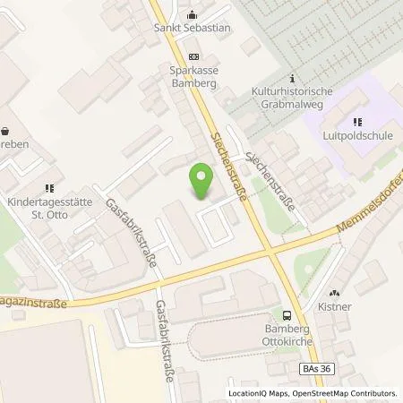 Standortübersicht der Tankstelle Stadtwerke Bamberg Verkehrs- und Park GmbH in 96052 Bamberg