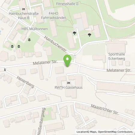 Standortübersicht der Tankstelle Rheinisch-Westfälische Technische Hochschule (RWTH) Aachen in 52074 Aachen