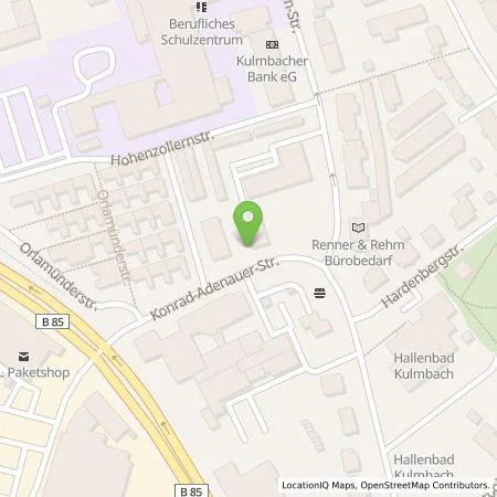 Standortübersicht der Tankstelle N-ERGIE Aktiengesellschaft in 95326 Kulmbach