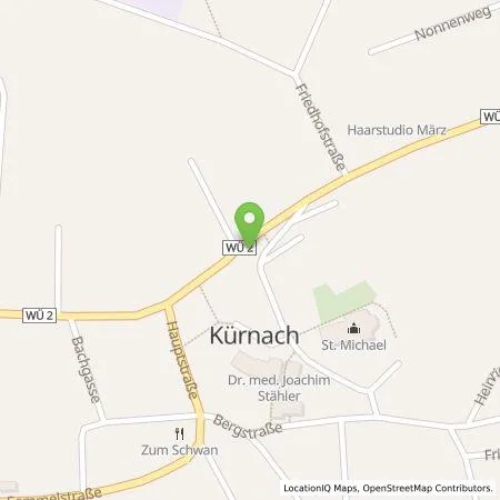 Standortübersicht der Tankstelle N-ERGIE Aktiengesellschaft in 97273 Kürnach